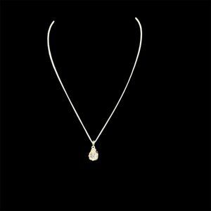 Avon Sybella CZ Silvertone Teardrop Pendant Necklace NIB vintage 2011